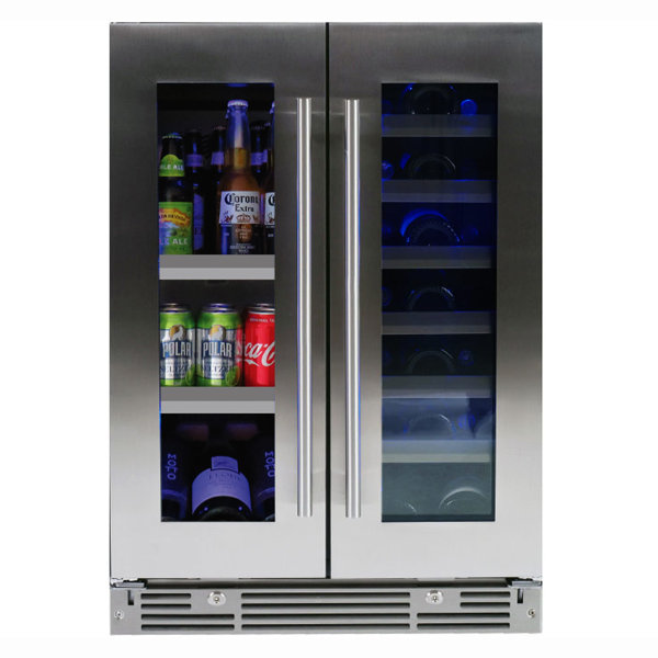 XO Appliance XO 24'' 21 Bottle and Can Dual Zone Wine & Beverage